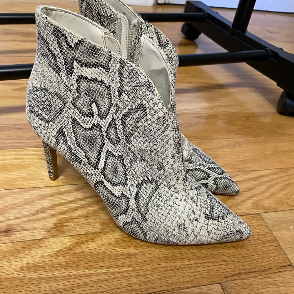 Express Snakeskin Booties